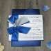 Dark Blue Wedding Invitation Card with Ribbon Bow Business Invitation Printing Customized 